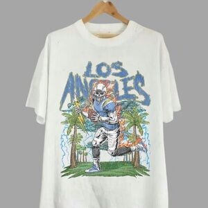 Vintage Unisex Skeleton Football T-shirt